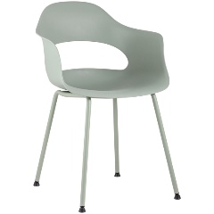 Изображение товара Обеденный стул Lady из пластика и металла зеленого цвета