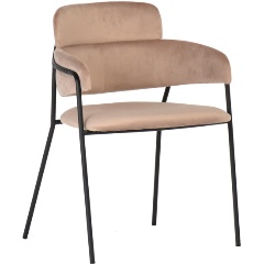 Изображение товара Стул обеденный BRADEX HOME Napoli латте с черными ножками (FR 0326)