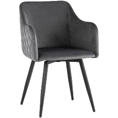 Изображение товара Стул обеденный Ника вращающийся велюр серый от STOOL GROUP