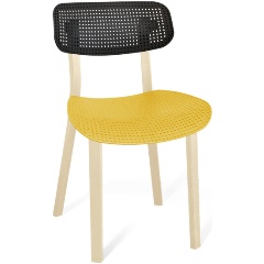 Изображение товара Стул обеденный SHEFFILTON SHT-S85 черный/желтый/бежевый