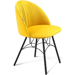 Изображение товара Стул обеденный SHEFFILTON SHT-ST35-1/S100 имперский жёлтый/чёрный муар