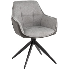 Изображение товара Стул обеденный STOOL GROUP Alba серый c серой экокожей