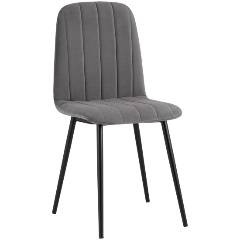Изображение товара Обеденный стул STOOL GROUP Easy велюр тёмно-серый стильный комфортный