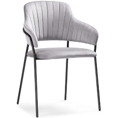 Изображение товара Стул обеденный WOODVILLE Инклес серый / черный глянец
