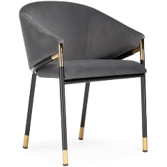 Изображение товара Стул обеденный WOODVILLE Molton gray / black/ gold