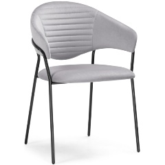Изображение товара Стул обеденный WOODVILLE Рансол серый / черный глянец