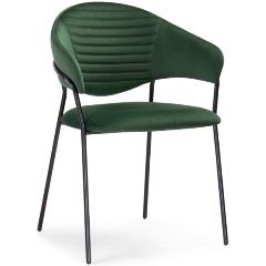 Изображение товара Стул обеденный WOODVILLE Рансол темно-зеленый / черный глянец