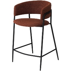 Изображение товара Стул полубарный Bergenson Bjorn Helning, букле, терракота (BB0000659)