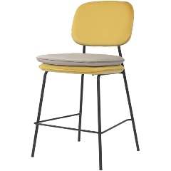 Изображение товара Стул полубарный Bergenson Bjorn Pea, велюр, желтый/бежевый