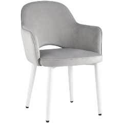 Изображение товара Стул обеденный STOOL GROUP Венера велюр с белыми ножками