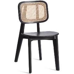 Изображение товара Стул TetChair ODIN из вяза и ротанга черный для интерьера и кафе