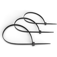 Изображение товара Стяжка нейлоновая Cabeus CTBL-300 неоткрывающаяся, безгалогенная, 300x3.6мм, черная (100 шт)