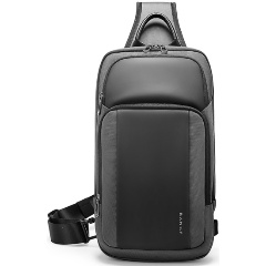 Изображение товара Плечевая сумка BG7795 серого цвета 9.7" из полиэстера с регулировкой ремня