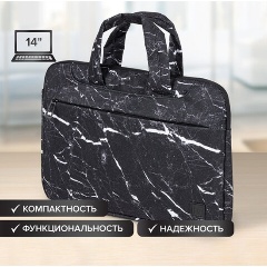 Изображение товара Сумка-портфель BRAUBERG "Marble" с отделением для ноутбука 14", 3 кармана, 26х36х3 см, 270835