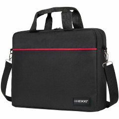 Изображение товара Сумка портфель Сумка портфель HEIKKI MAXIMUM (ХЕЙКИ) с отделением для ноутбука 17,3", черная с красной вставкой, 34х44х6 см, 272591