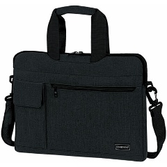 Изображение товара Сумка портфель HEIKKI NOVATION (ХЕЙКИ) с отделением для ноутбука 13-14", багажная лента, черная, 28х38х3 см, 272594