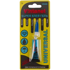 Изображение товара Супер клей-гель Vintanet VN409 3г для пластмасс металлов и дерева