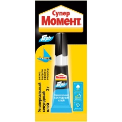 Изображение товара Универсальный секундный клей Супер Момент Гель, 3 г