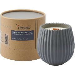 Изображение товара Ароматическая свеча TKANO Edge Musk Rose Cedarwood с деревянным фитилем 60 ч