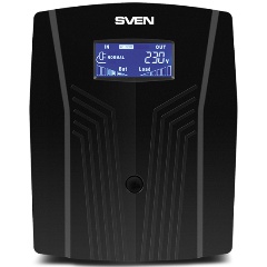 Источник бесперебойного питания SVEN Pro 1500 (LCD, USB) Изображение 1 - купить в интернет магазине с доставкой, цены, описание, характеристики, отзывы