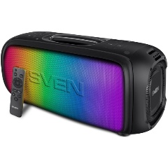 Изображение товара Sven PS-860 Портативная акустика с RGB подсветкой, Bluetooth, караоке, FM радио