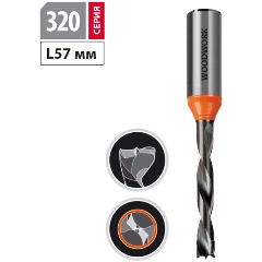 Изображение товара Сверло глухое монолитное WOODWORK 320.050.R, 5/57/10x30