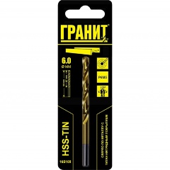Изображение товара Сверло по металлу HSS-Tin 6,0х93/57 ГРАНИТ