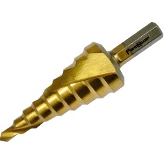 Изображение товара Сверло по металлу ступенчатое, спиральное 6 - 20 мм, шаг 2 мм, HSS TIN, (шт.) РемоКолор