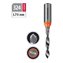 Изображение товара Сверло присадочное левое монолитное сквозное WOODWORK 324.050.L, 5х70х10