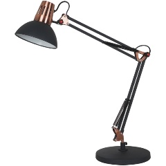 Изображение товара Настольная лампа Camelion KD-431A C62 черный + медь Berlin, 1х E27, 40Вт, 230В, металл)
