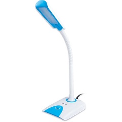 Изображение товара Светильник настольный SONNEN OU-146, на подставке, светодиодный, 4 Вт, белый/синий, 236671
