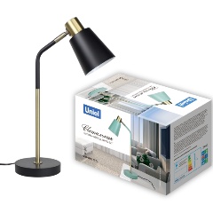 Изображение товара Светильник настольный Uniel UML-B700 E27 BLACK Механический выключатель.