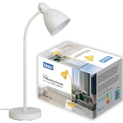 Изображение товара Настольный светильник Uniel UML-B701 E27 WHITE с регулируемым углом наклона