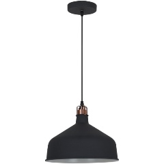 Изображение товара Подвесной светильник Camelion PL-425L C62 черный + медь Аmsterdam, 1х E27, 60Вт, 230В, металл)
