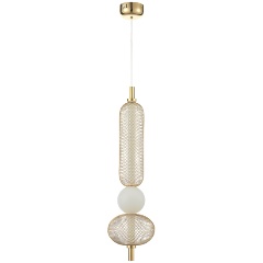 Изображение товара Подвесной светодиодный светильник Moderli V11256-PL Lattice стиль лофт золото