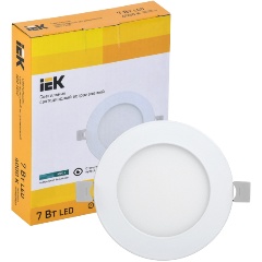 Изображение товара Светильник downlight ДВО-7вт 4000К 300Лм slim белый IEK