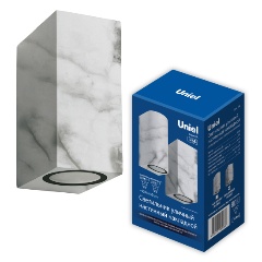 Изображение товара Уличный настенный светильник Uniel UUL-P42A 2х6W/GU10 IP65 MARBLE