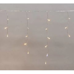 Изображение товара Светодиодная гирлянда Бахрома NEON-NIGHT 5х0.6 м, 112 светодиодов, тепло-белое свечение с эффектом мерцания, прозрачный провод ПВХ, IP44