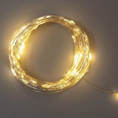 Изображение товара Светодиодная гирлянда NEON-NIGHT "Роса" 10 м, 100 тепло-белых светодиодов, питание от батареек