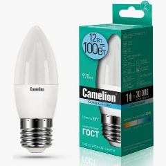 Изображение товара Camelion LED12-C35/845/E27 Светодиодная лампа свеча 12 Вт E27 4500K 1000 лм