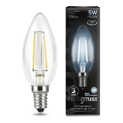 Изображение товара Gauss LED Filament Candle E14 5W 4100К