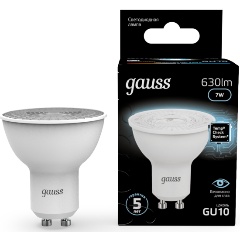 Изображение товара Світлодіодна лампа Gauss LED MR16 GU10 7W 630lm 4100K для внутрішнього і зовнішнього освітлення