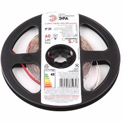 Изображение товара Светодиодная лента ЭРА 4,8W/m 60LED/m 2835SMD теплый белый 5M LS2835-60LED-IP20-WW-eco-5m Б0035587