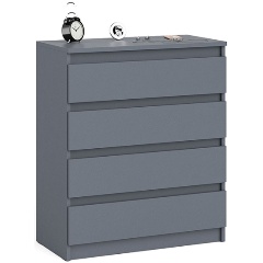 Изображение товара Комод СВК Мори МК800.4, цвет графит, ШхГхВ 80,4х41х94 см.