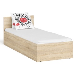 Изображение товара Кровать СВК Мори 0800, цвет дуб сонома, ШхГхВ 83,5х203,5х70 см., сп.м. 800х2000 мм.