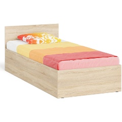 Изображение товара Кровать СВК Мори 0900, цвет дуб сонома, ШхГхВ 93,5х203,5х70 см., сп.м. 900х2000 мм.