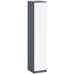 Изображение товара Шкаф СВК Мори Пенал МШ400.1, цвет графит/белый, ШхГхВ 40,4х50,4х209,6 см., универсальная сборка
