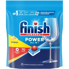 Изображение товара Таблетки для посудомоечных машин FINISH POWER Лимон, 70 шт