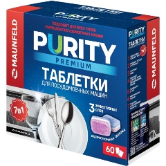 Изображение товара Таблетки для посудомоечных машин Maunfeld Purity Premium all in 1 MDT60PP (60 шт. в упаковке)
