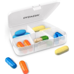 Изображение товара Таблетница контейнер для лекарств и витаминов 5 отделений КАРМАННЫЙ, DASWERK, 630849